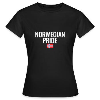 Fierté norvégienne Drapeau norvégien - T-shirt Femme - noir - Devant - AI Model Female 172 dark (172cm)