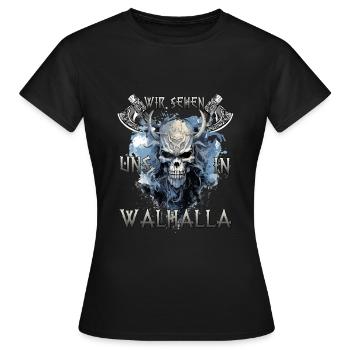 Walhalla Krieger Das Geschenk für Asgard-Jünger - Frauen T-Shirt - Schwarz - Vorne - AI Model Female 172 dark (172cm)