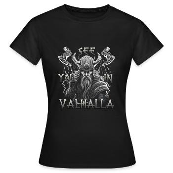 Cadeau de bravoure nordique pour les amoureux Viking - T-shirt Femme - noir - Devant - AI Model Female 172 dark (172cm)