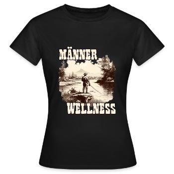 Männer Wellness Angelausflug Angler Geschenk - Frauen T-Shirt - Schwarz - Vorne - AI Model Female 172 dark (172cm)