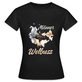 Männer Wellness Angler Geschenk Angler Herren - Frauen T-Shirt - Schwarz - Vorne - AI Model Female 172 dark (172cm)