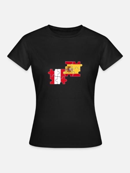 Peru Spanien Flagge Spanier Peruaner - Frauen T-Shirt - Schwarz