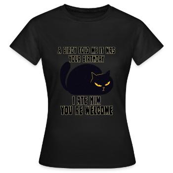 Chats Cadeau Propriétaires de chats Cyniques Chats - T-shirt Femme - noir - Devant - AI Model Female 172 dark (172cm)