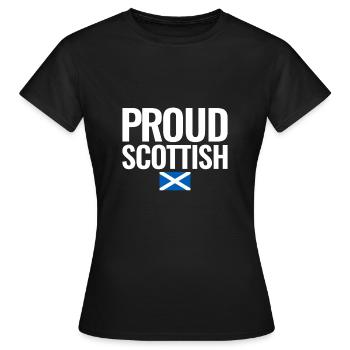 Proud Scottish Schottland Flagge Schotte - Frauen T-Shirt - Schwarz - Vorne - AI Model Female 172 dark (172cm)