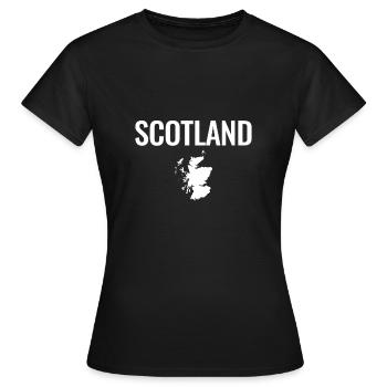 Scotland Schottland Karte Schottische Schotte - Frauen T-Shirt - Schwarz - Vorne - AI Model Female 172 dark (172cm)