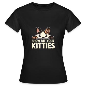 Funny cat shirt cat saying kitten fans - Women's T-Shirt - black - Front - AI Model Female 172 dark (172cm)