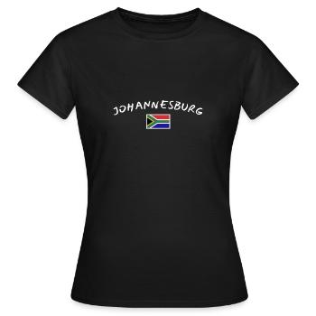 Johannesburg Afrique du Sud Drapeau sud-africain - T-shirt Femme - noir - Devant - AI Model Female 172 dark (172cm)