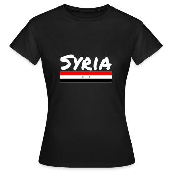 Syria Syria Syrian Flag Syria - Women's T-Shirt - black - Front - AI Model Female 172 dark (172cm)