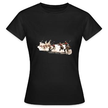 Infanterie de ligne 17-18e siècle Infanterie - T-shirt Femme - noir - Devant - AI Model Female 172 dark (172cm)