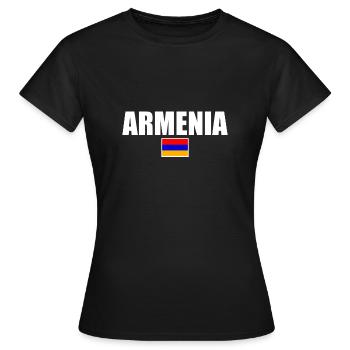 Arménie Arménie Drapeau arménien Arménien - T-shirt Femme - noir - Devant - AI Model Female 172 dark (172cm)