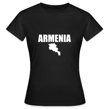 Carte de l’Arménie Arménie Arméniens - T-shirt Femme - noir - Devant - AI Model Female 172 dark (172cm)