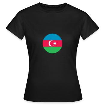 Azerbaïdjan Drapeau de l’Azerbaïdjan - T-shirt Femme - noir - Devant - AI Model Female 172 dark (172cm)