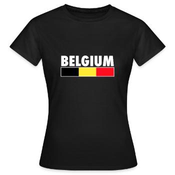 Belgique Belgique Pavillon belge Belgique - T-shirt Femme - noir - Devant - AI Model Female 172 dark (172cm)