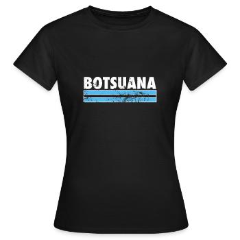 Botswana Vintage Botswana Botswana Flag - Women's T-Shirt - black - Front - AI Model Female 172 dark (172cm)