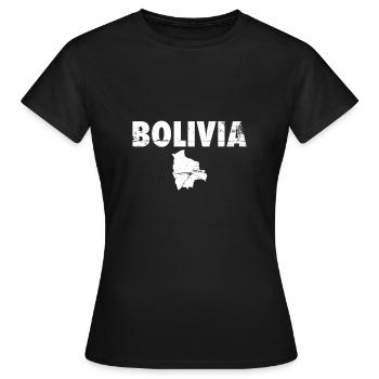Carte vintage de la Bolivie Bolivie Bolivie - T-shirt Femme - noir - Devant - AI Model Female 172 dark (172cm)