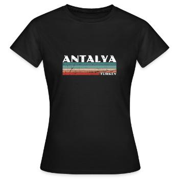 Antalya Turquie Vintage Turc Turc - T-shirt Femme - noir - Devant - AI Model Female 172 dark (172cm)