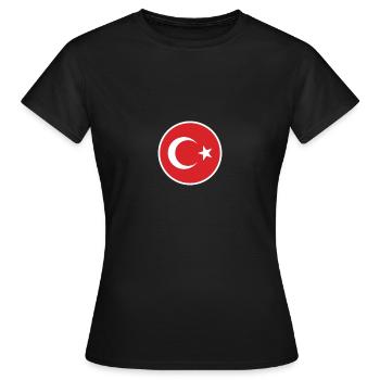 Turquie Drapeau turc Turc - T-shirt Femme - noir - Devant - AI Model Female 172 dark (172cm)