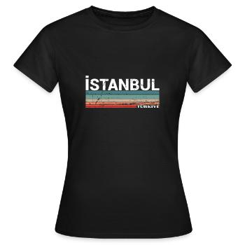 Istanbul Turquie Turquie Vintage Turquie Turc - T-shirt Femme - noir - Devant - AI Model Female 172 dark (172cm)