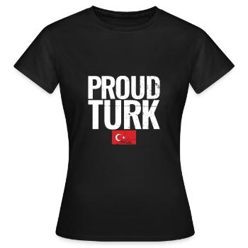 Fier Turc Vintage Turquie Drapeau Turc Turc - T-shirt Femme - noir - Devant - AI Model Female 172 dark (172cm)