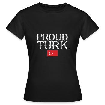 Fier Turc Turquie Drapeau turc Turc - T-shirt Femme - noir - Devant - AI Model Female 172 dark (172cm)