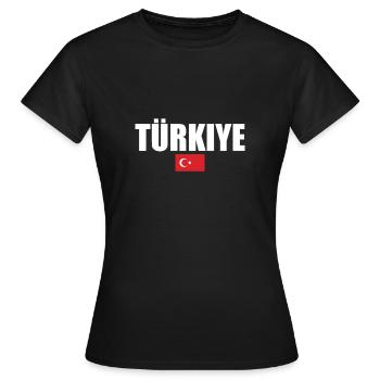 Turquie Turquie Drapeau turc Turc - T-shirt Femme - noir - Devant - AI Model Female 172 dark (172cm)