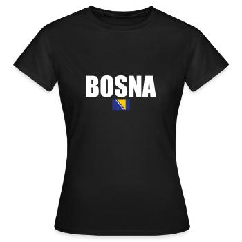 Bosna Bosnien Bosnische Flagge Bosnier - Frauen T-Shirt - Schwarz - Vorne - AI Model Female 172 dark (172cm)