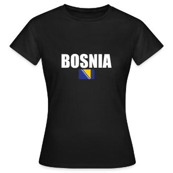 Bosnie Bosnie Drapeau bosniaque Bosniaques - T-shirt Femme - noir - Devant - AI Model Female 172 dark (172cm)