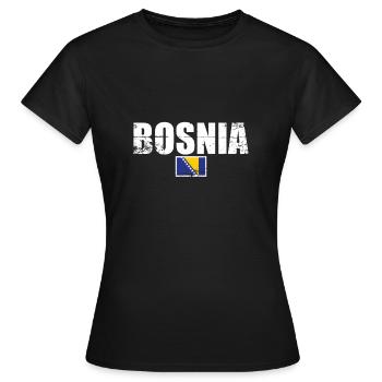 Bosnie Bosnie Vintage Drapeau bosniaque - T-shirt Femme - noir - Devant - AI Model Female 172 dark (172cm)