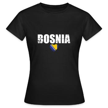 Bosnie Bosnie Vintage Drapeau bosniaque - T-shirt Femme - noir - Devant - AI Model Female 172 dark (172cm)