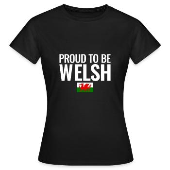 Fier d’être gallois Pays de Galles Drapeau gallois gallois - T-shirt Femme - noir - Devant - AI Model Female 172 dark (172cm)