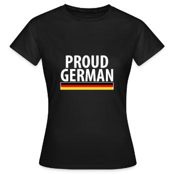 Fier drapeau allemand allemand allemand - T-shirt Femme - noir - Devant - AI Model Female 172 dark (172cm)