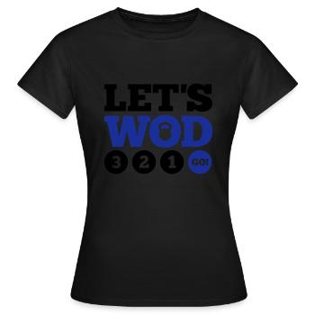Let's WOD - T-shirt Femme - noir - Devant - AI Model Female 172 dark (172cm)