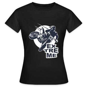 Motocross homme enfant club sport moto motard - T-shirt Femme - noir - Devant - AI Model Female 172 dark (172cm)