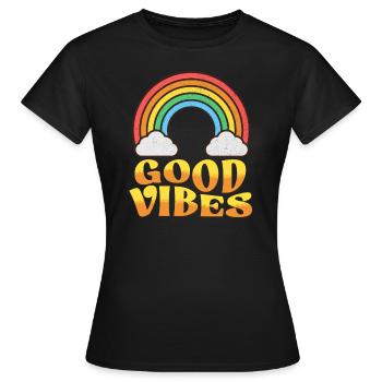 Gute Laune Design - Frauen T-Shirt - Schwarz - Vorne - AI Model Female 172 dark (172cm)