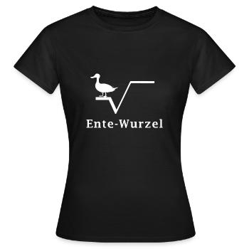 Ente Wurzel - Frauen T-Shirt - Schwarz - Vorne - AI Model Female 172 dark (172cm)