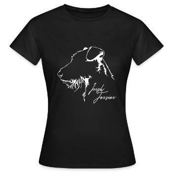 IRISH TERRIER Profil Hunde Hund Wilsigns - Frauen T-Shirt - Schwarz - Vorne - AI Model Female 172 dark (172cm)