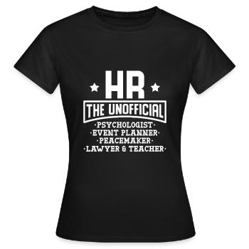 HR The Unofficial - Frauen T-Shirt - Schwarz - Vorne - AI Model Female 172 dark (172cm)