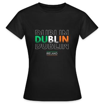 Dublin Ireland - Saint Patrick's Day - Women's T-Shirt - black - Front - AI Model Female 172 dark (172cm)