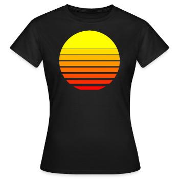 Soleil, lever du soleil, coucher du soleil - T-shirt Femme - noir - Devant - AI Model Female 172 dark (172cm)