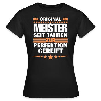 Masters Matured to Perfection - Women's T-Shirt - black - Front - AI Model Female 172 dark (172cm)