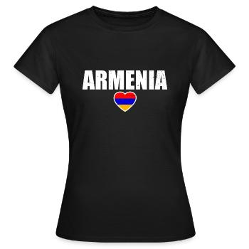 Arménie Arménie Drapeau arménien Fier Arménien - T-shirt Femme - noir - Devant - AI Model Female 172 dark (172cm)