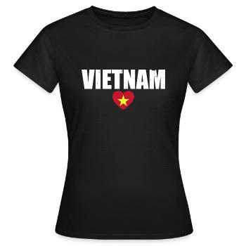 Vietnam Drapeau vietnamien Vietnamien - T-shirt Femme - noir - Devant - AI Model Female 172 dark (172cm)