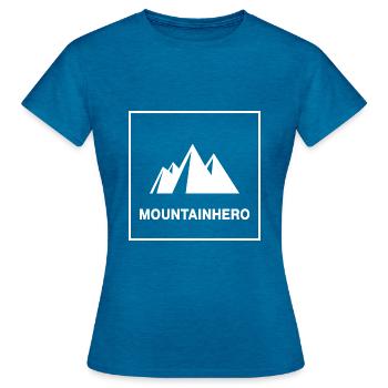 Mountaineering Alpinist Mountain climbing high alpine - Women's T-Shirt - antique blue sapphire heather - Front - AI Model Female 172 dark (172cm)
