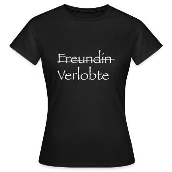 Freundin durchgestrichen, Verlobte! - Frauen T-Shirt - Schwarz - Vorne - AI Model Female 172 dark (172cm)