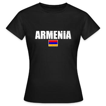 Armenia Armenien Armenisch Flagge Stolzer Armenier - Frauen T-Shirt - Schwarz - Vorne - AI Model Female 172 dark (172cm)