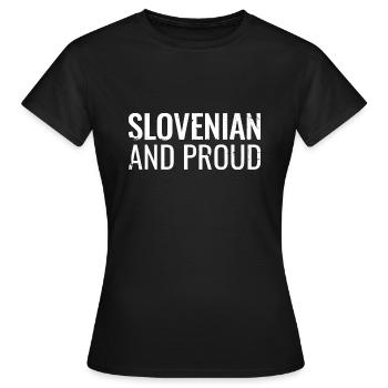 Slovenia Slovenia Slovenian Slovenian - Women's T-Shirt - black - Front - AI Model Female 172 dark (172cm)