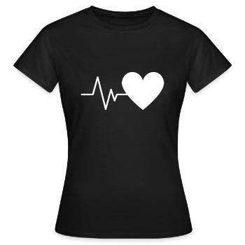 Heart Beat - Women's T-Shirt - black - Front - AI Model Female 172 dark (172cm)