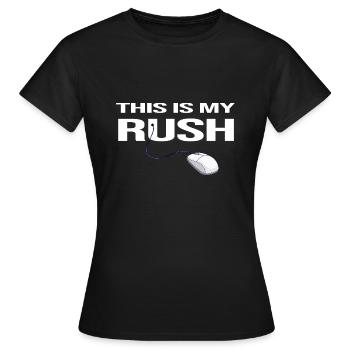 Gamer Nerds Online Gameplay Rush Gambler Communauté - T-shirt Femme - noir - Devant - AI Model Female 172 dark (172cm)