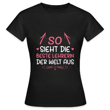Lehrkraft Schullehrerin Lehrerin - Frauen T-Shirt - Schwarz - Vorne - AI Model Female 172 dark (172cm)