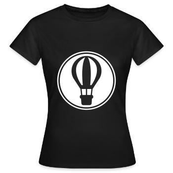 Heißluftballon icon - Frauen T-Shirt - Schwarz - Vorne - AI Model Female 172 dark (172cm)